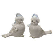 vogel terracotta with fur 2ass assortie l.18cm x w.10.9cm x h.17.4cm