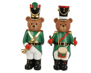 beer polyresin bear w drum - trumpet 2ass multi l.11cm x w.10.5cm x h.23cm