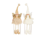 engel polyester sitting w dangling leg 2ass assortie l.18cm x w.11cm x h.61cm