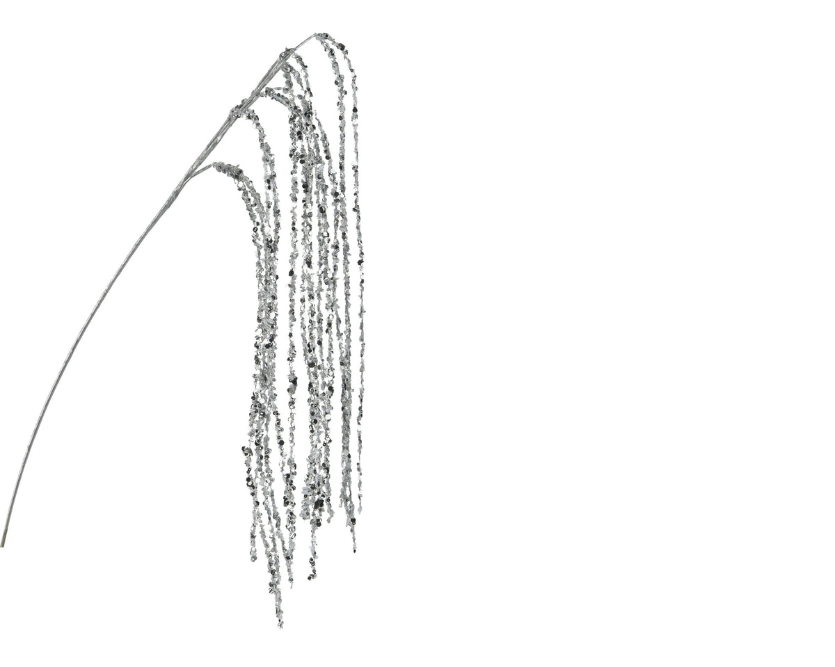 glitter spray plastic zilver l.7cm x w.3cm x h.65cm