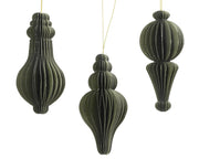 ornament papier champange gold glitter 40layers 100gsm 3ass fsc 100% groen d.5.5cm x h.12cm