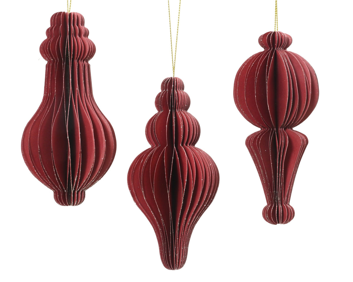 ornament papier champange gold glitter 40layers 100gsm 3ass fsc 100% rood d.5.5cm x h.12cm