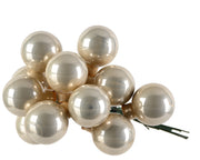 kerstballen op draad glas enamel parel d.2.5cm