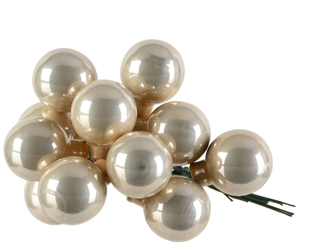 kerstballen op draad glas enamel parel d.2.5cm