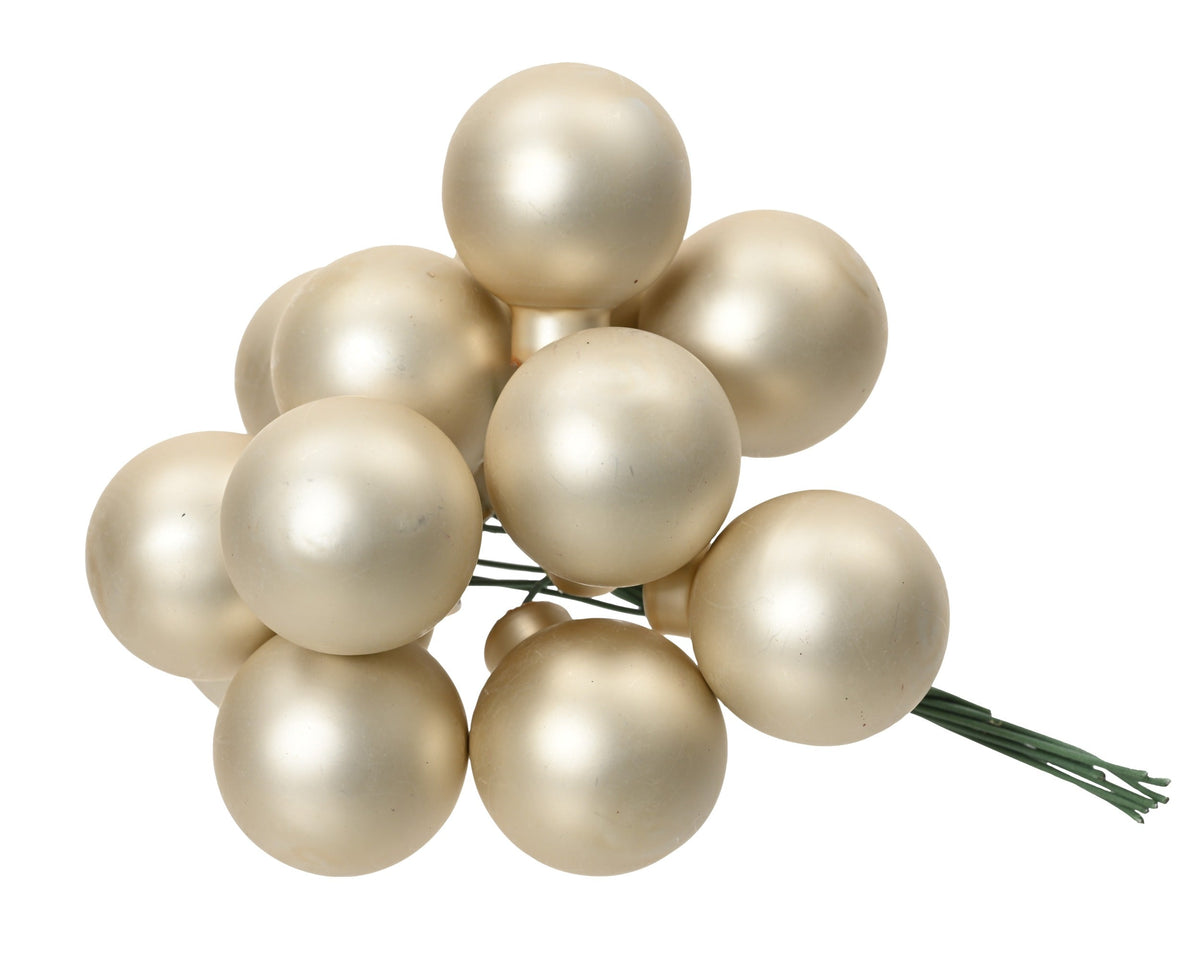 kerstballen op draad glas matt parel d.2.5cm