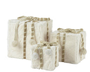 giftbox kunstbont pompom wolwit l.11cm
