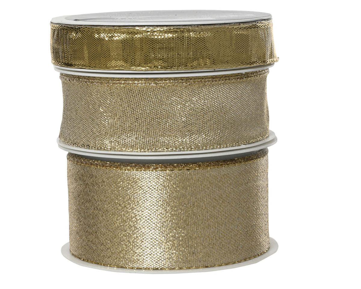 lint polyester basis 3ass goud l.400cm x w.1.5cm x h.0.2cm