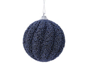 kerstbal foam glitter glitter nachtblauw d.8cm