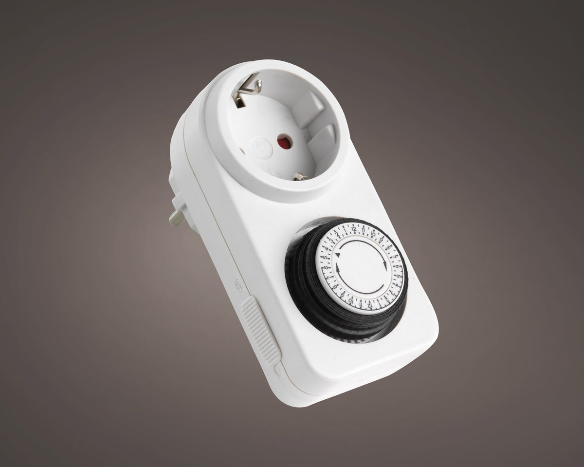 timer pvc binnen wit l.7.2cm x w.7.2cm x h.11.5cm