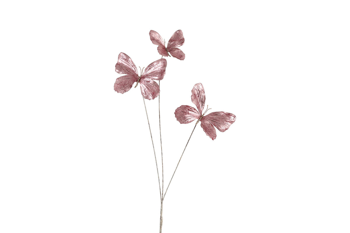 deco vlinder lush 3x roze