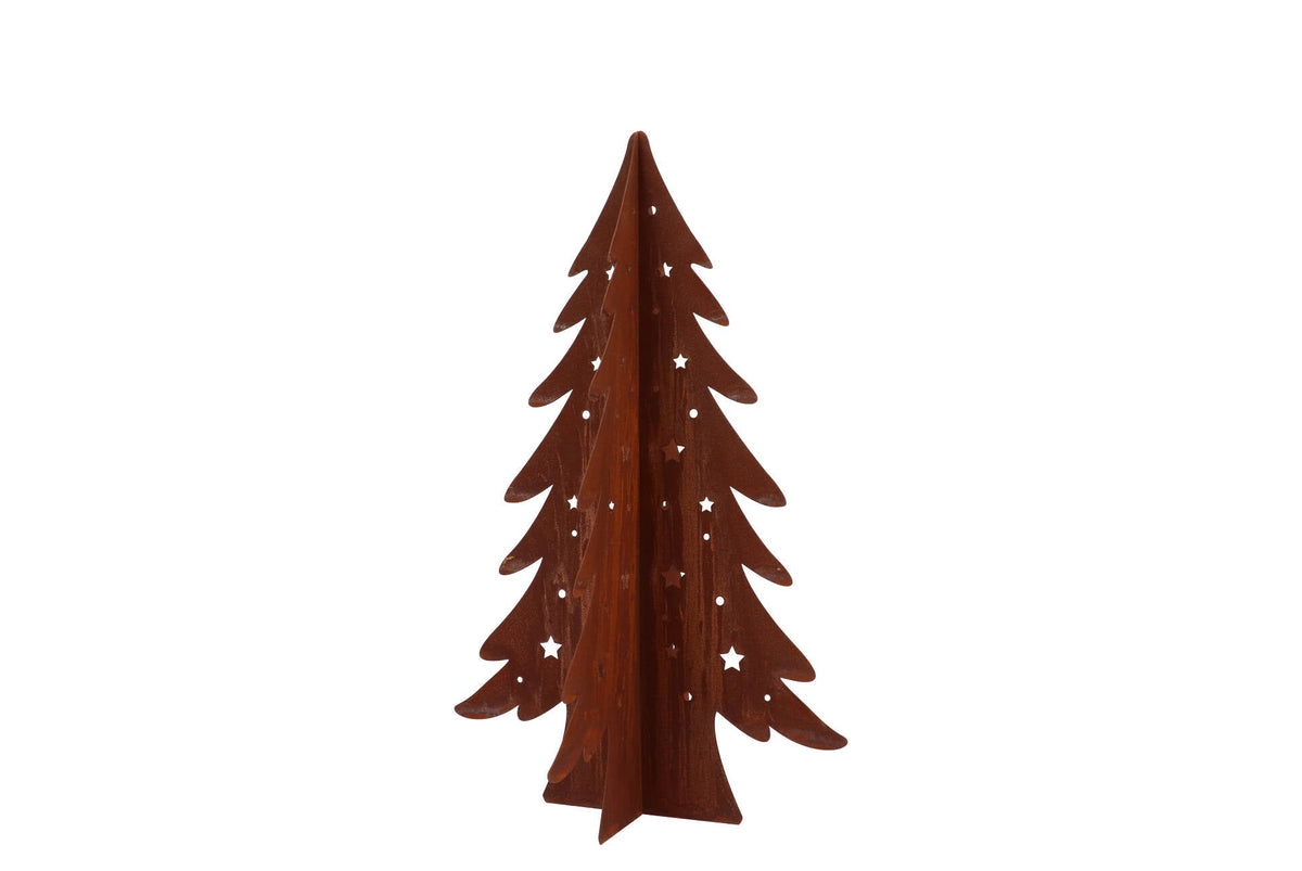 rusty scottish brown tree deco 19x30cm