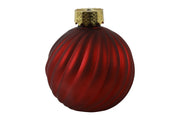 vaas kerstbal stripe s rood