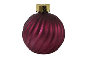 vaas kerstbal stripe s paars