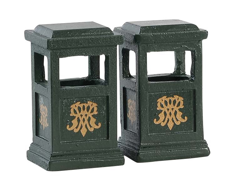 green trash can, set of 2