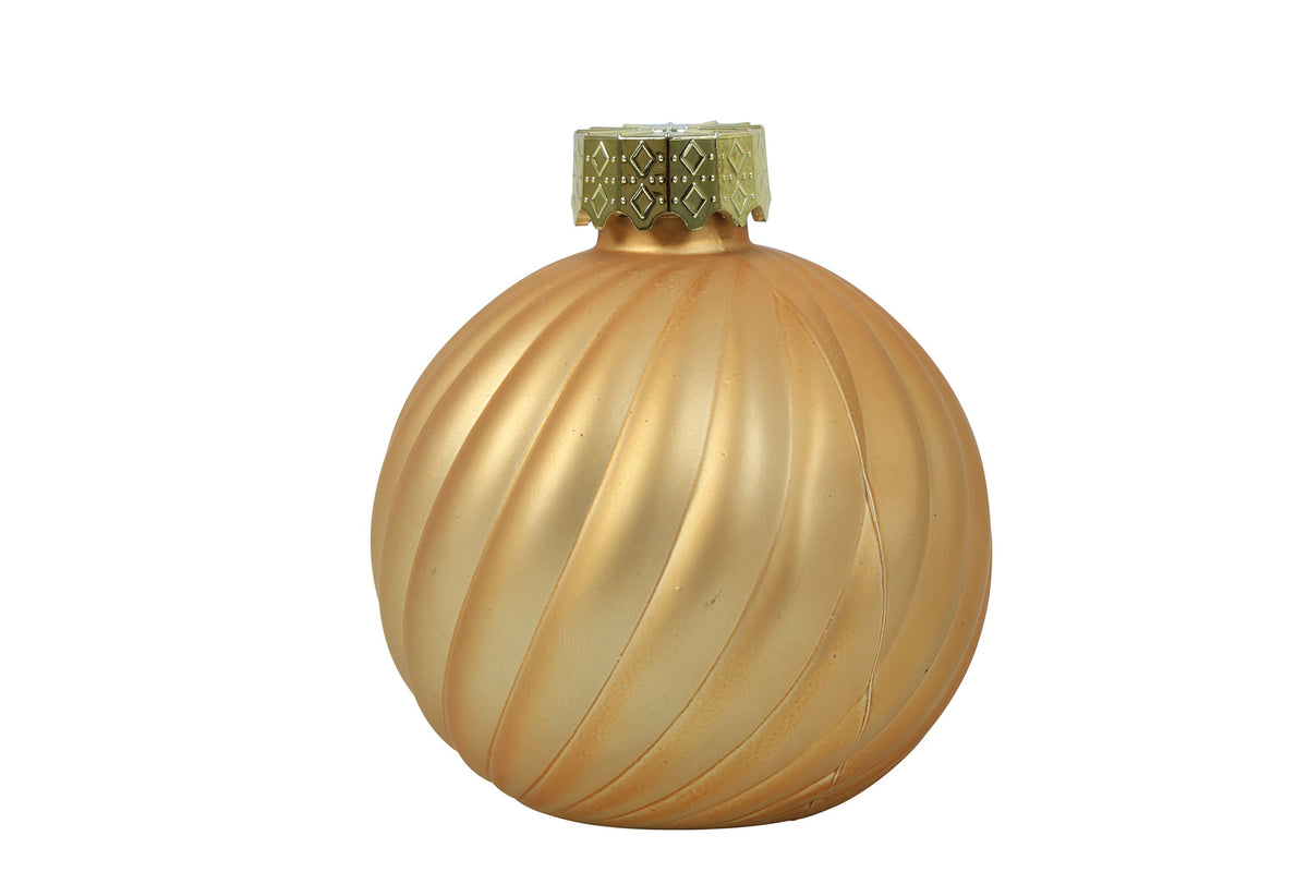 vaas kerstbal stripe s l.goud
