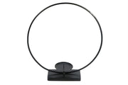 candleholder floral ring h41d36 black