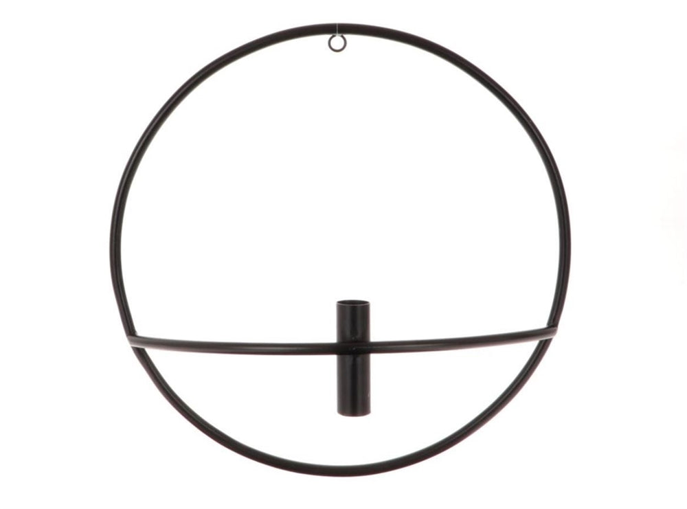 candleholder solide hang. w12.5d39 black