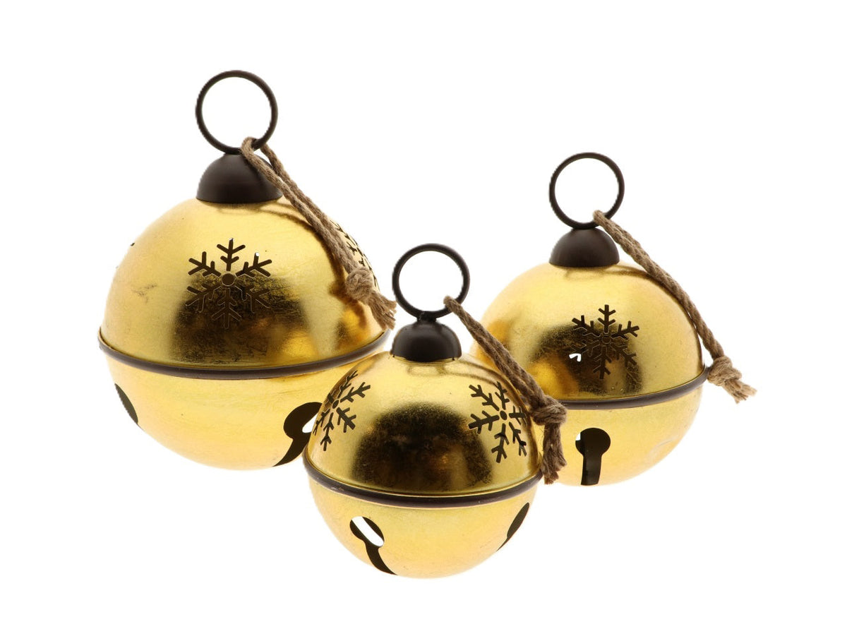 hanger snow bell h32d24 gold