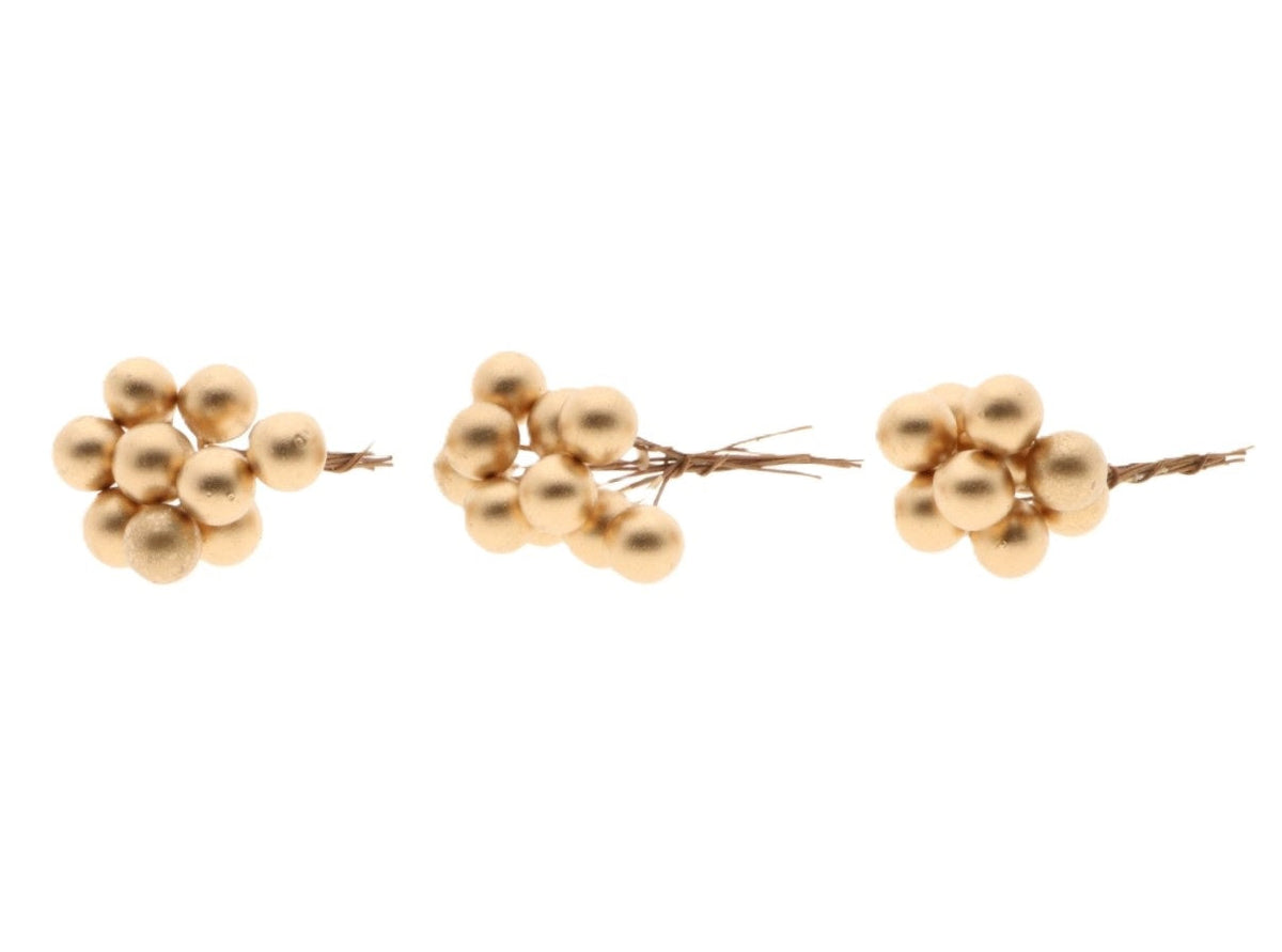 stem pearl berry 30pcs l7d1.2 gold