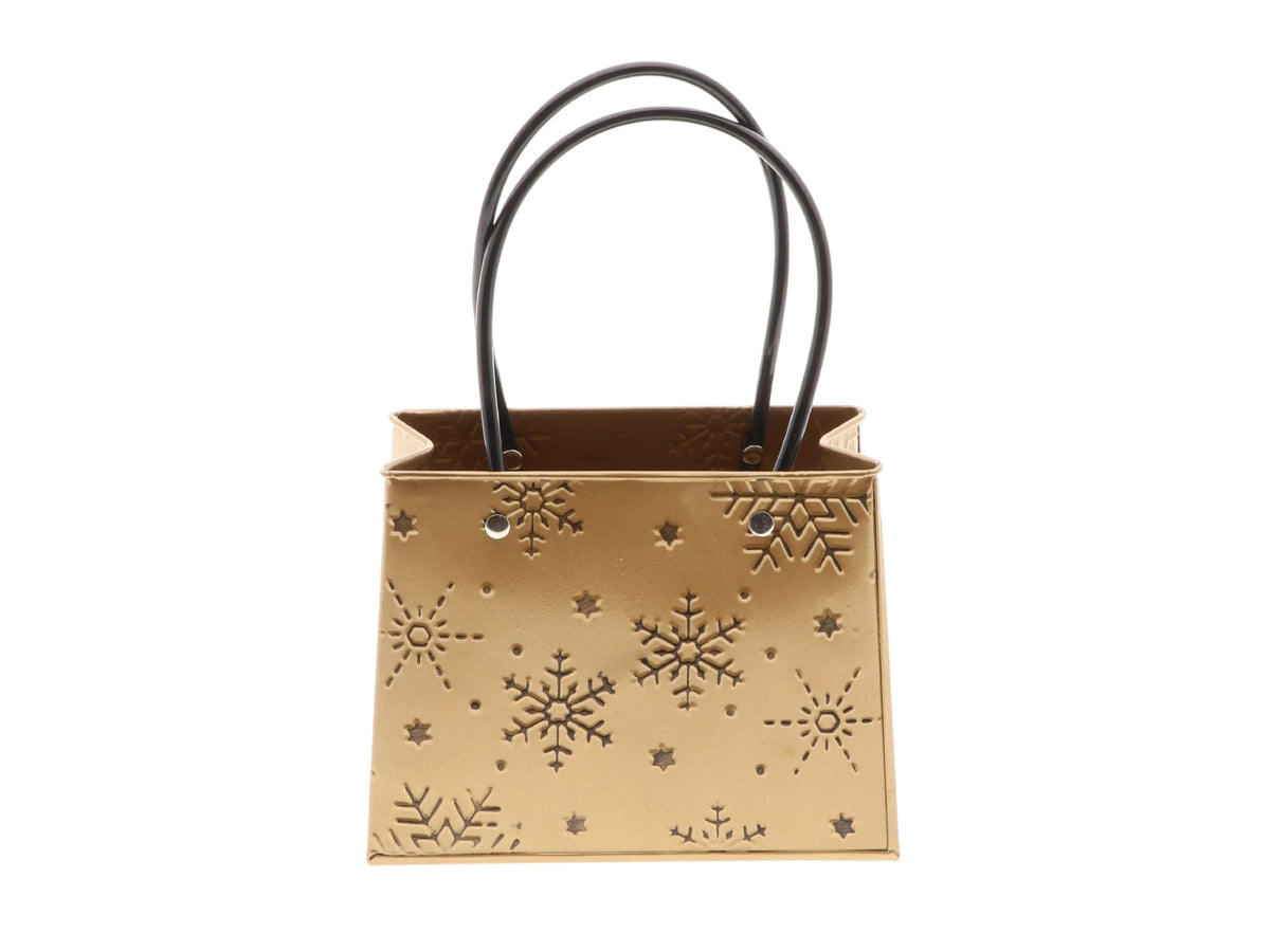 pot baggy snowflake l17w8h14 gold