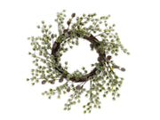 wreath snowy pine h10d45 green
