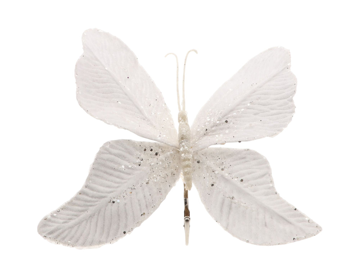 butterfly on clip l33w33h13 white