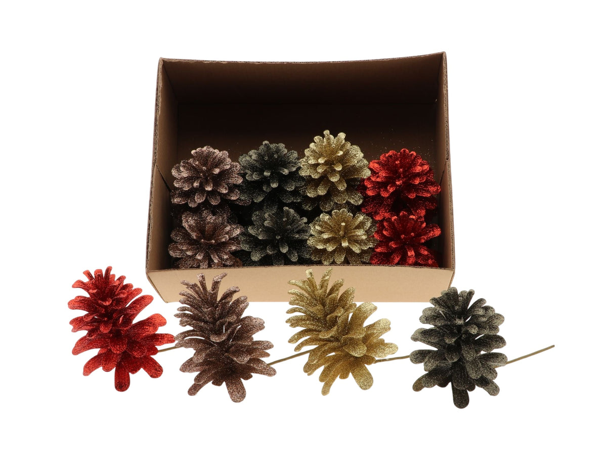 pinecone dinan glitter l11d9 assorted