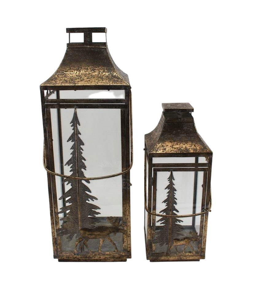 lantern matera tree/deer l24w22h58.5 copper