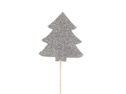 stem xmas tree shine l58w6.5h7 silver
