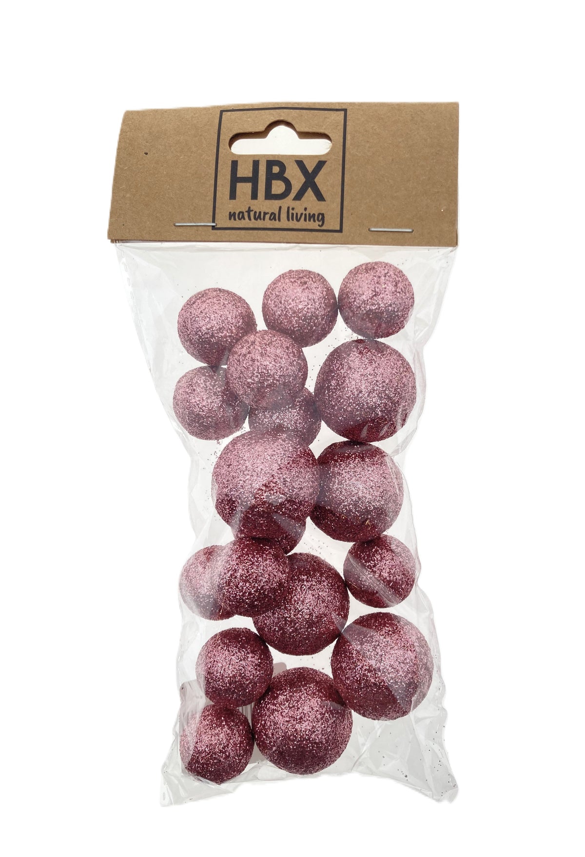 ball with glitter 18pcs d2 pink