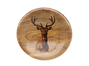plate w/deer print d35 multi