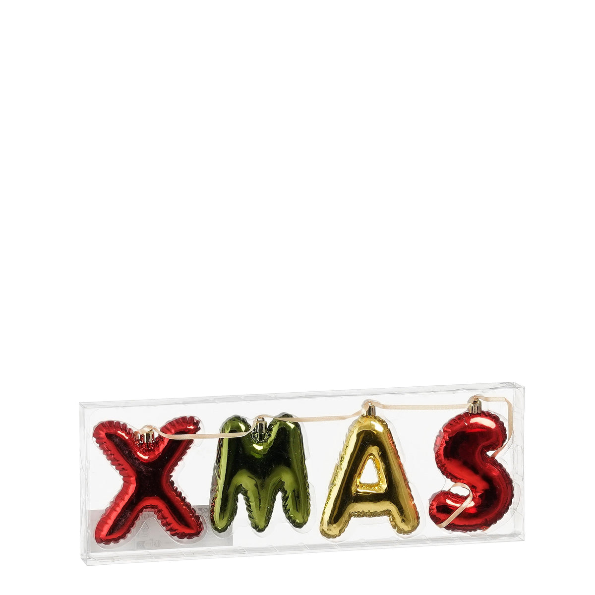slinger kerst rood d.groen goud 4 stuks - l7,5xb2,5xh10cm