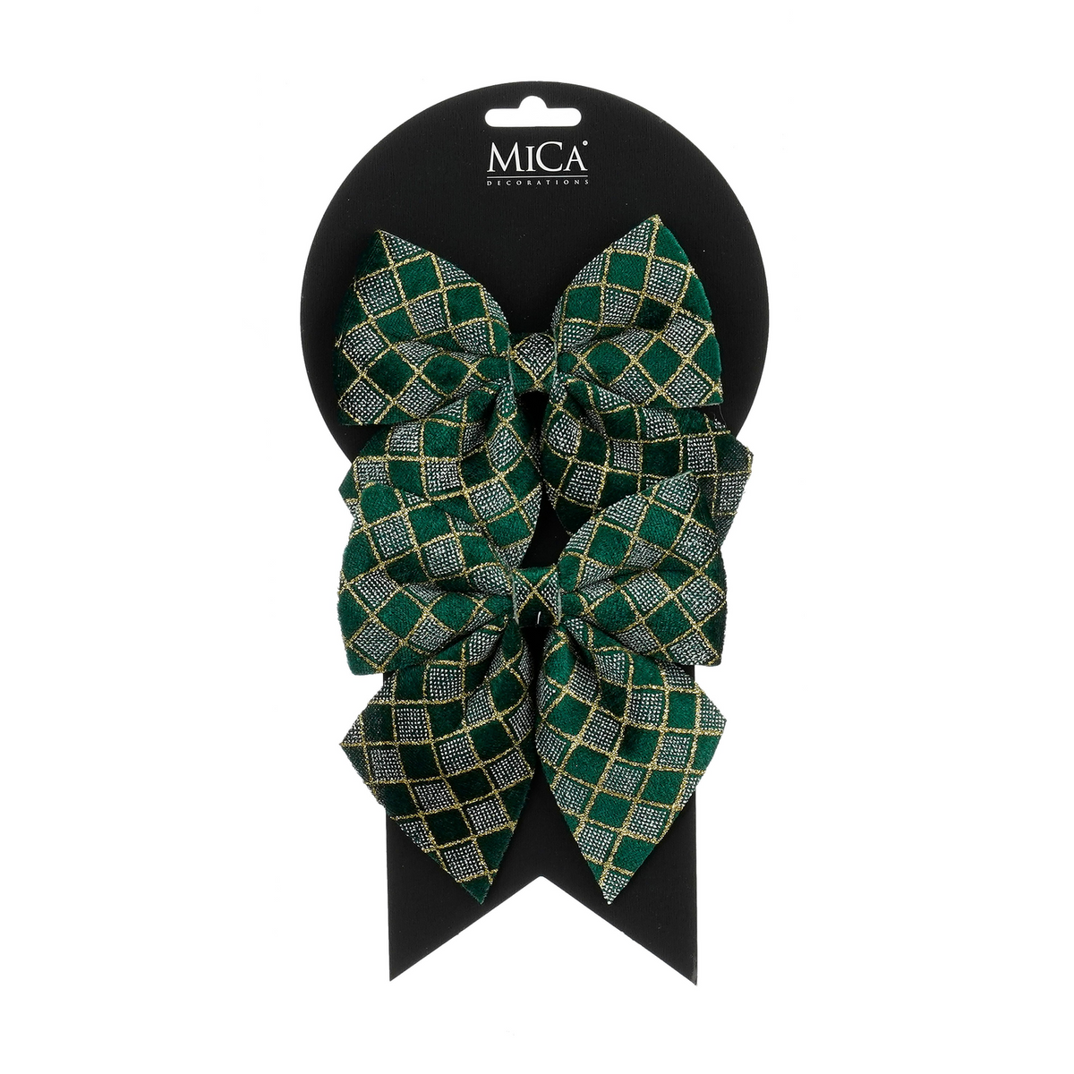 strik ruit groen 2 stuks - l12xb13cm
