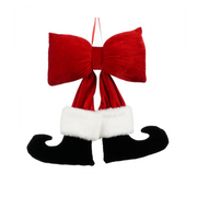 strik kerstman benen rood - l23xb5xh37cm