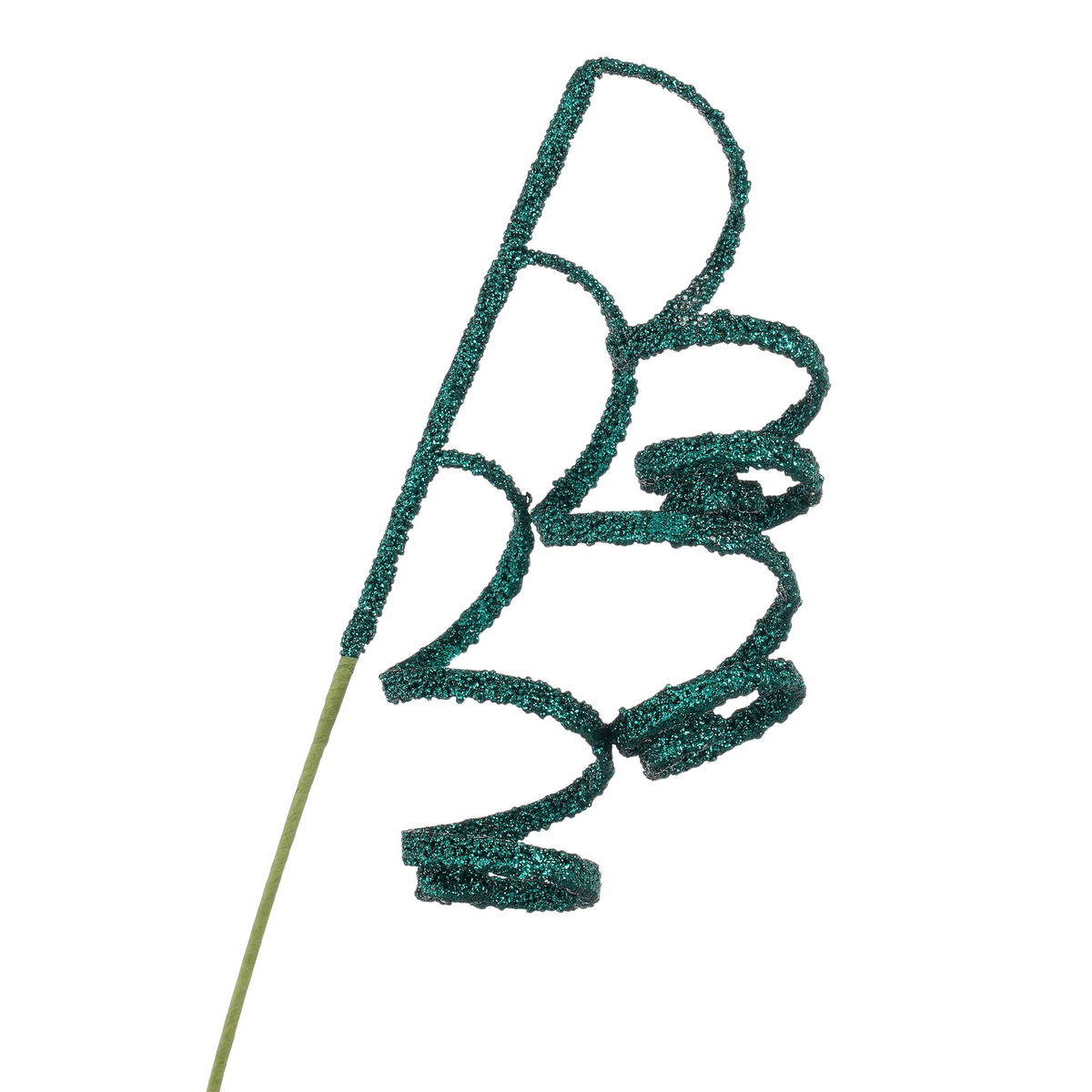 krul tak groen glitter - l52cm