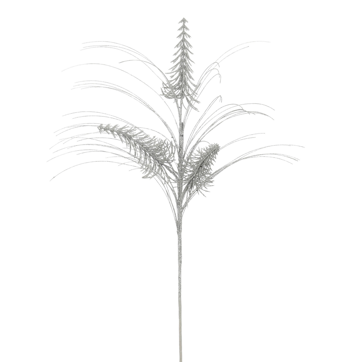 dennentak zilver glitter - l68cm
