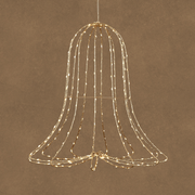 bel hangend champagne warm wit 204 led adapter included en timer - h48xd49cm