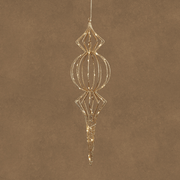 finial hangend champagne warm wit 60 led battery operated en timer - h60xd16cm