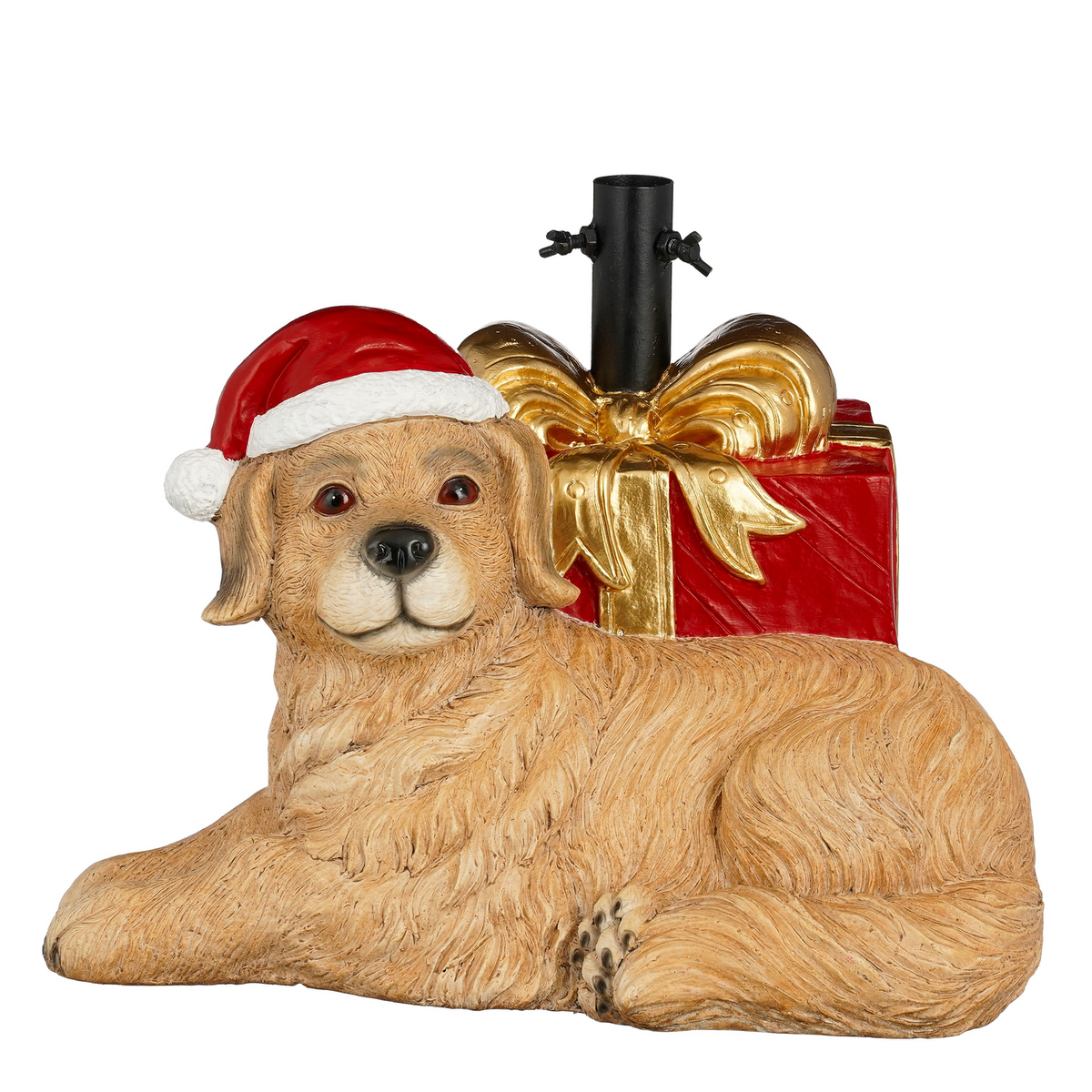 kerstboom standaard hond bruin - l47,5xb36,5xh35,5cm