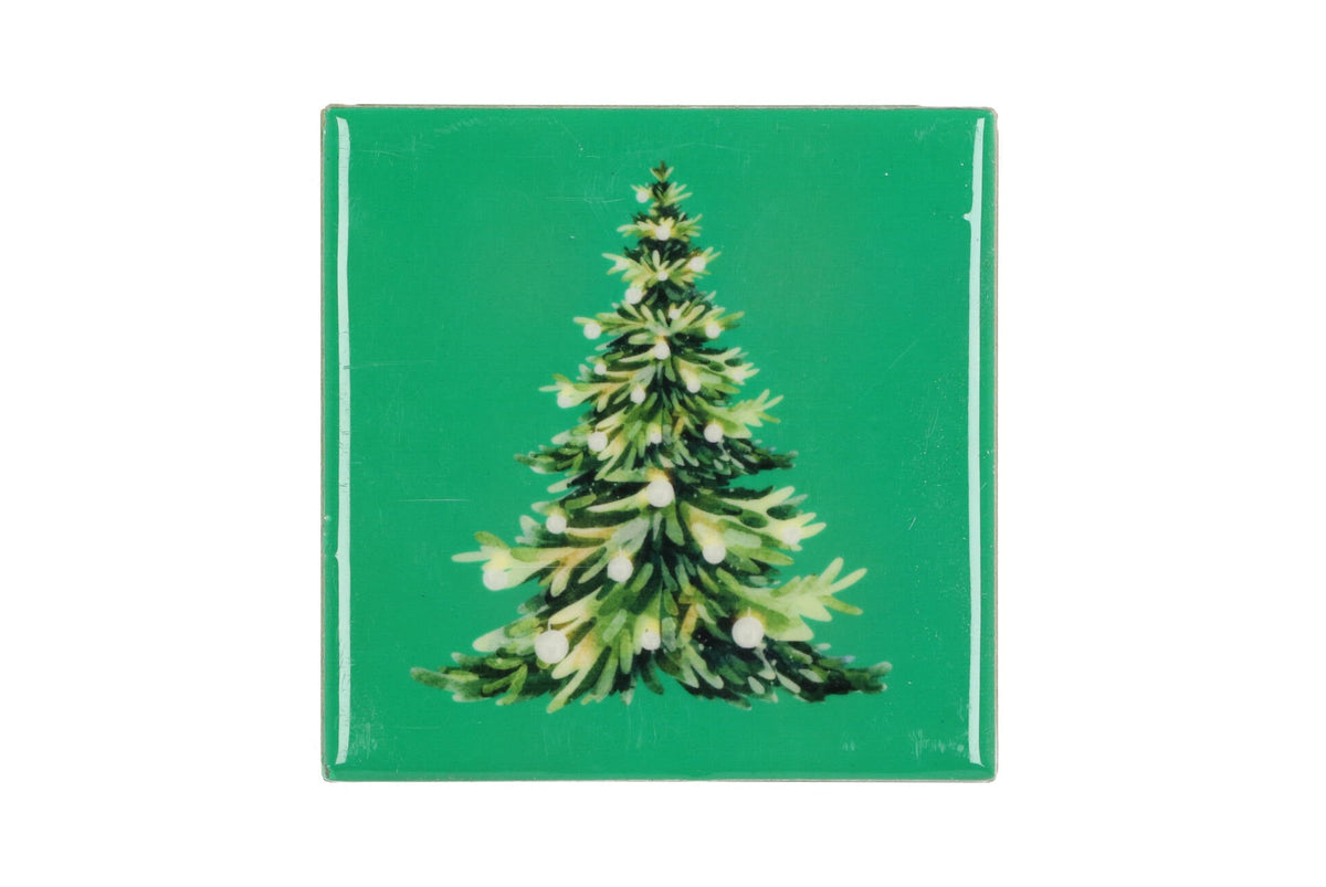 tile christmas tree green 10x10x1cm