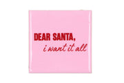 tile dear santa i want it all pink 10x10x1cm