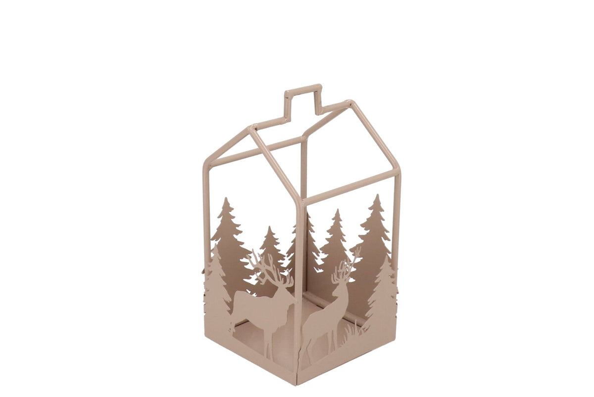 rusty sand xmas house deco 10x10x20cm