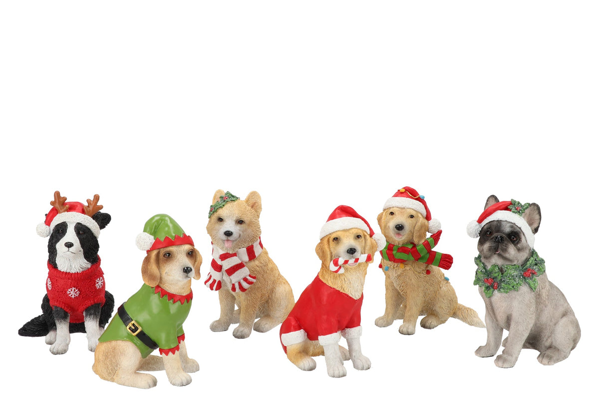 wonderland x-mas dogs ass 11x8x16cm