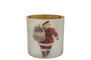 ruby white t-light santa 15x15cm
