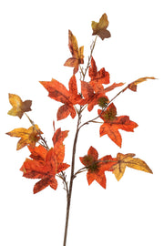 maple leaves spray 73cm yellow/orange