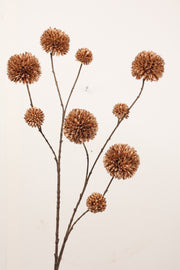 pompom spray x 9 lg 98 cm koper