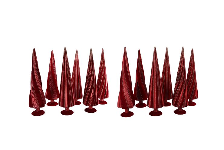 twinkle red glass tree swirl velvet ass 9x30cm