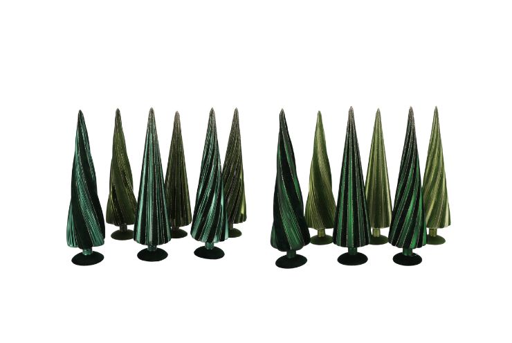 twinkle green glass tree swirl velvet ass 9x30cm