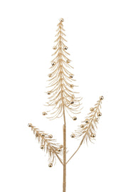 christmas tree x 3 w/gold bel 80 cm gold