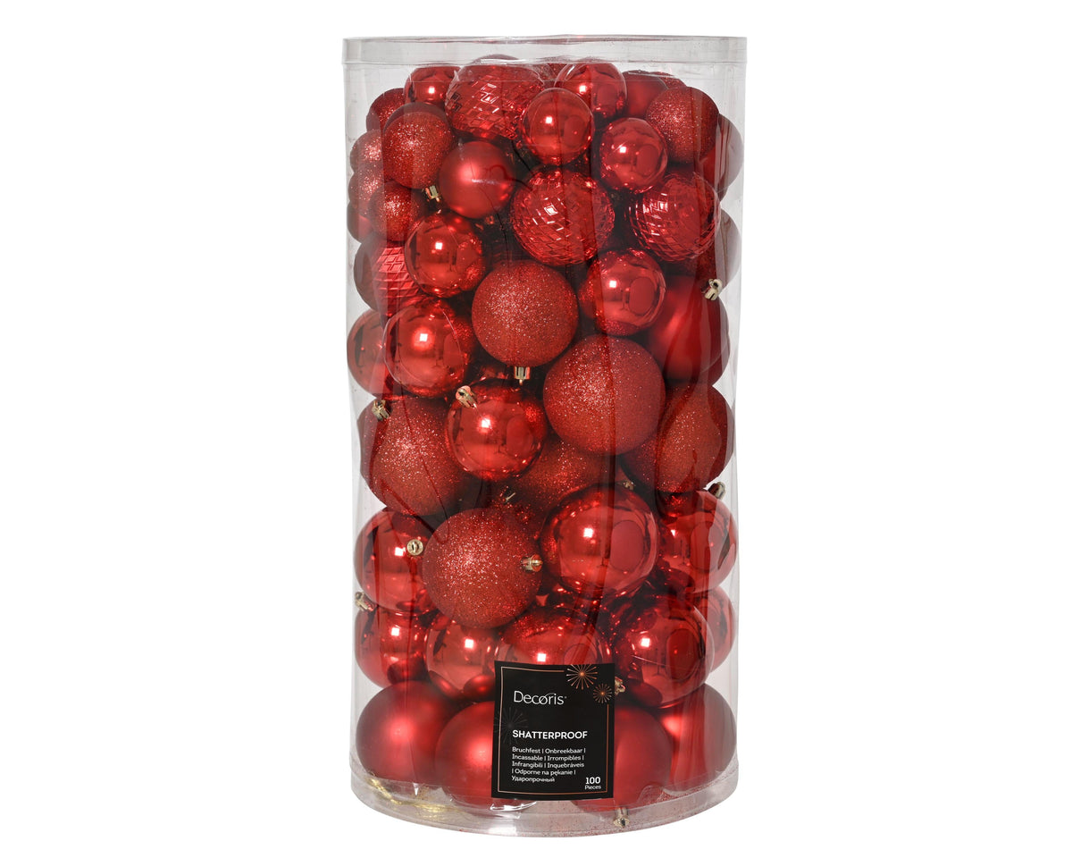 kerstballlen shatterproof mixtube a 100 kerstrood